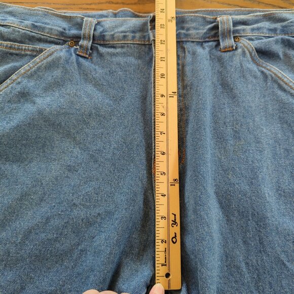 Vintage inspired Smith’s Workwear Carpenter Jeans Men’s 40x32 Blue Denim - Picture 12 of 14